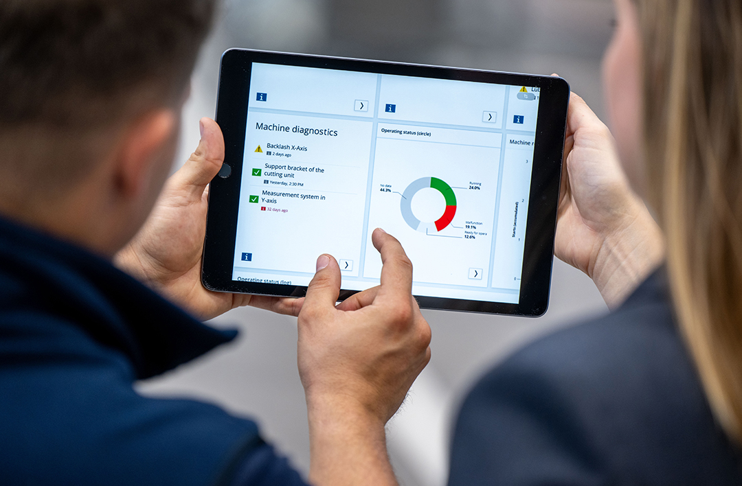 Condition Monitoring, een van de digitale producten van Trumpf waarmee het rendement van machines flink kan worden opgevoerd.