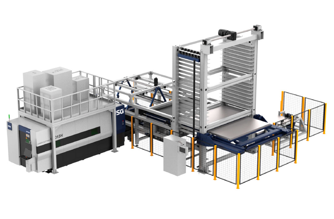 GH-Store Pro combineert de GH-lasersnijmachines met het geautomatiseerde Store Pro-opslagsysteem. Via een uniform besturingsplatform verbindt het laden, snijden, lossen, sorteren en opslaan tot een geïntegreerde, intelligente productielijn.